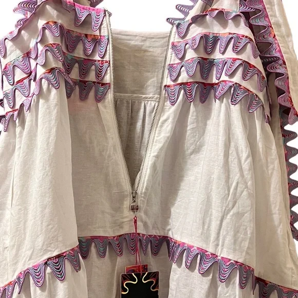 Tuckernuck Dress CeliaB Kelly Linen Blend Midi Sz S - Picture 8 of 15